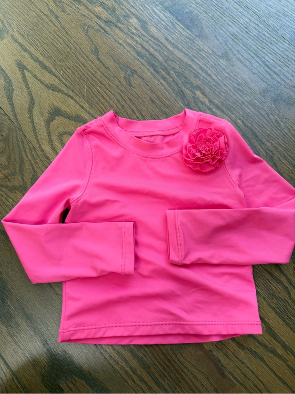 Janie and Jack rash guard Bright Pink Long Sleeve Top